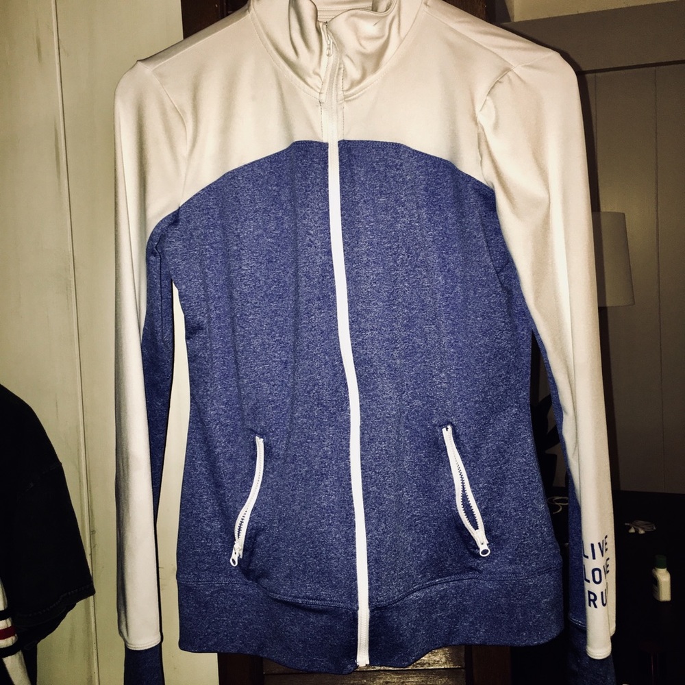 Blue and white running jacket!!